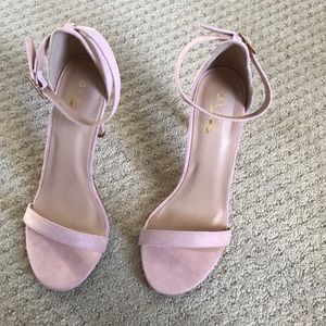 Blush Pink Suede heels
